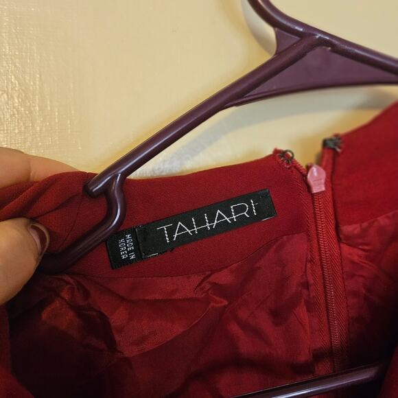 Tahari Size 8 Red Career Holiday Christmas Work Dress Professional Vintage Retro - Picture 2 of 10